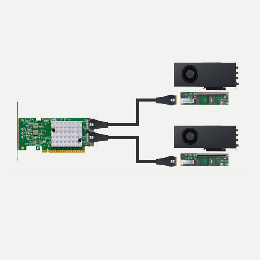 PCIe 5.0 X16 Riser Card, Dual-Port MCl0 (x8) - Image 3